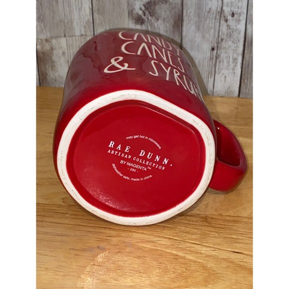 Rae Dunn Red Candy Canes & Syrup Coffee Mug Cup Christmas Holiday Decor - Picture 8 of 9